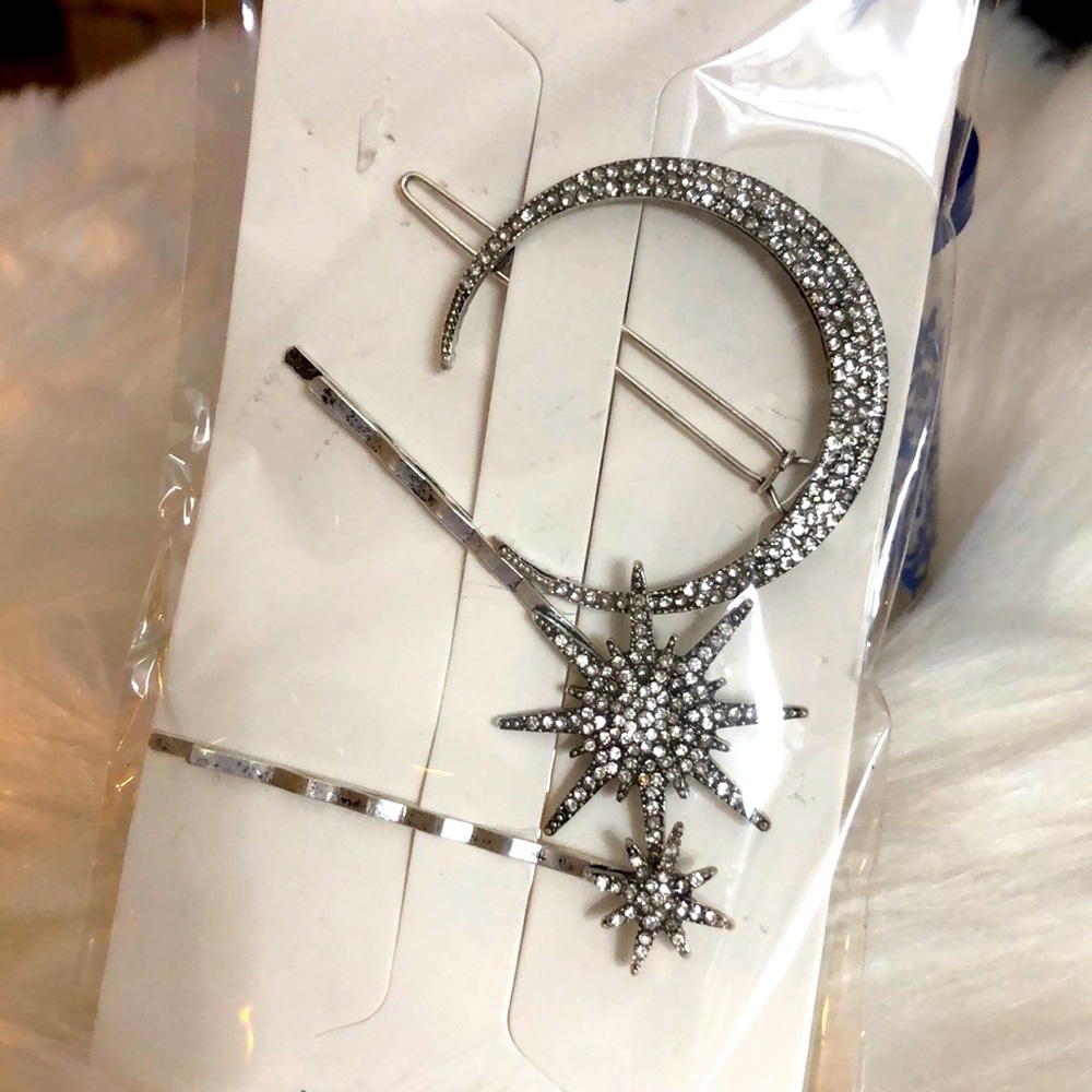 COPY - Stars and Moon Bobby pin and barrette set